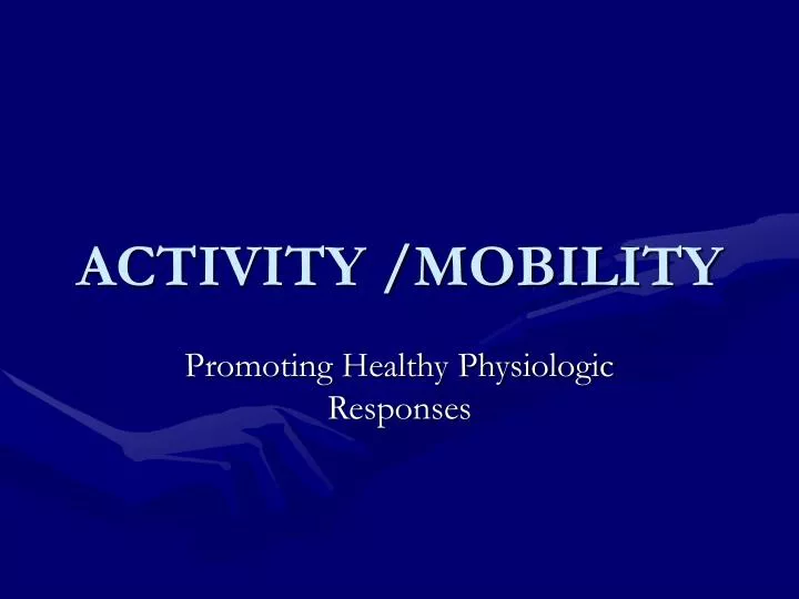 activity mobility