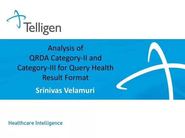 analysis of qrda category ii and category iii for query health result format