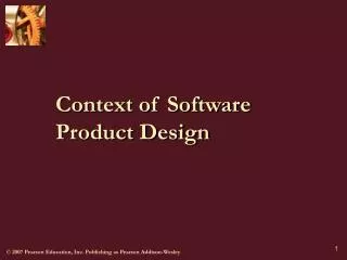 Context of Software Product Design