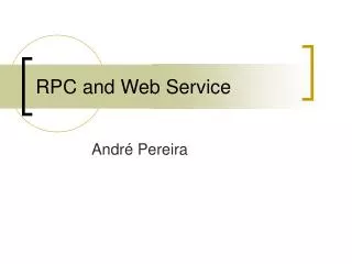 RPC and Web Service