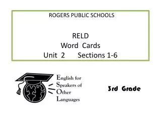 RELD Word Cards Unit 2 Sections 1-6