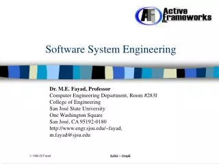 Software System Engineering
