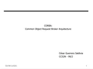 CORBA: Common Object Request Broker Arquitecture