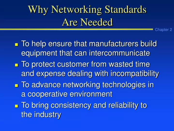 why networking standards are needed