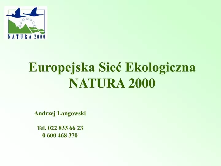europejska sie ekologiczna natura 2000