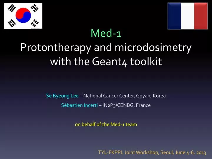 med 1 protontherapy and microdosimetry with the geant4 toolkit