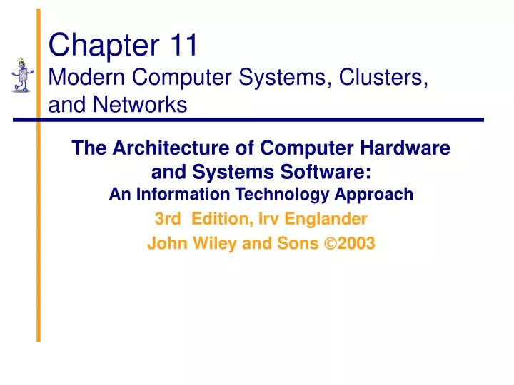 chapter 11 modern computer systems clusters and networks