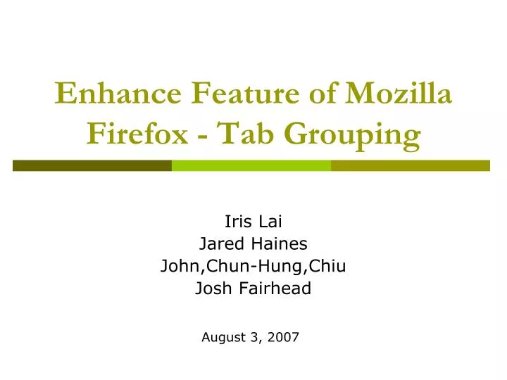 enhance feature of mozilla firefox tab grouping
