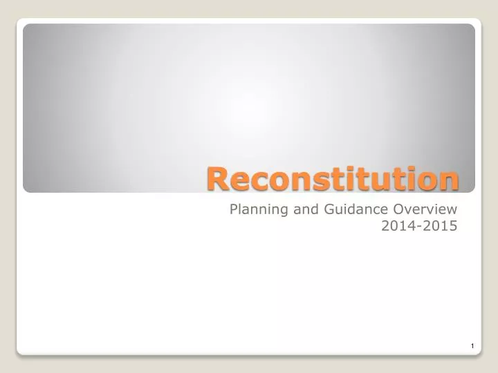 reconstitution