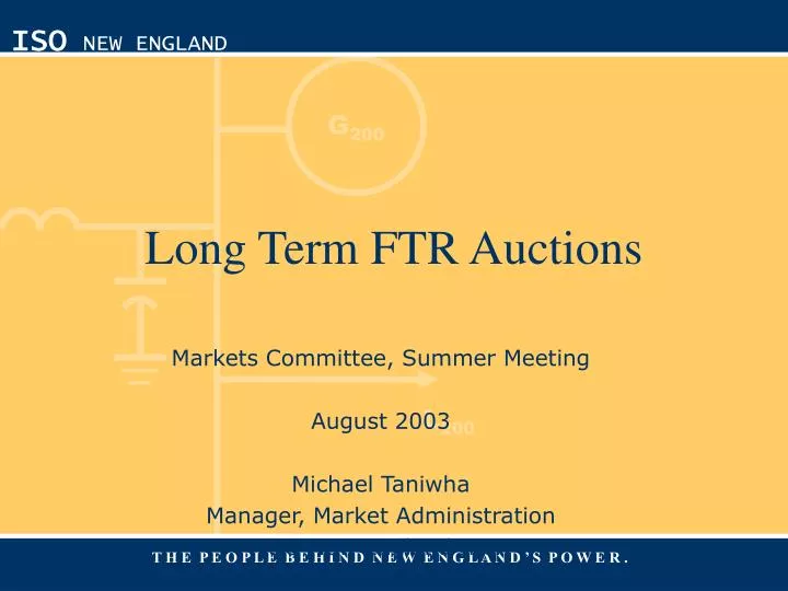 long term ftr auctions