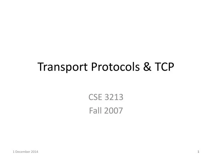 transport protocols tcp