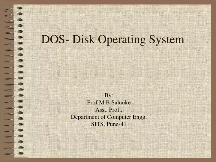 dos disk operating system