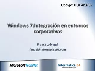 Windows 7:Integración en entornos corporativos