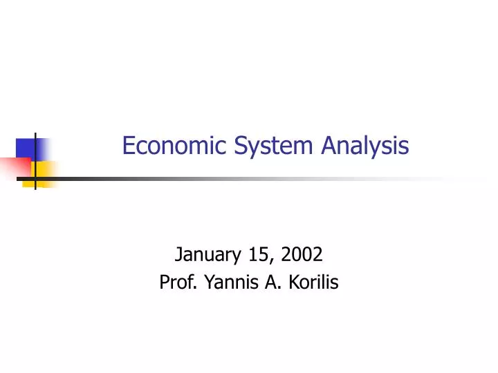 economic system analysis