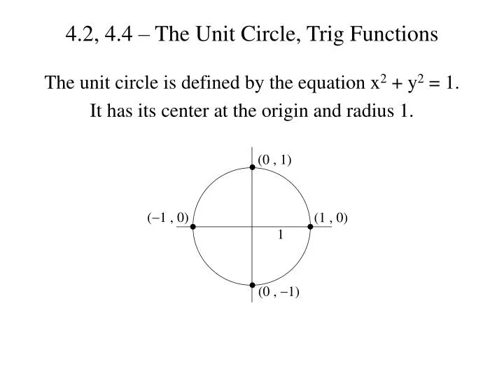 4 2 4 4 the unit circle trig functions