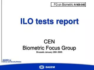 ILO tests report