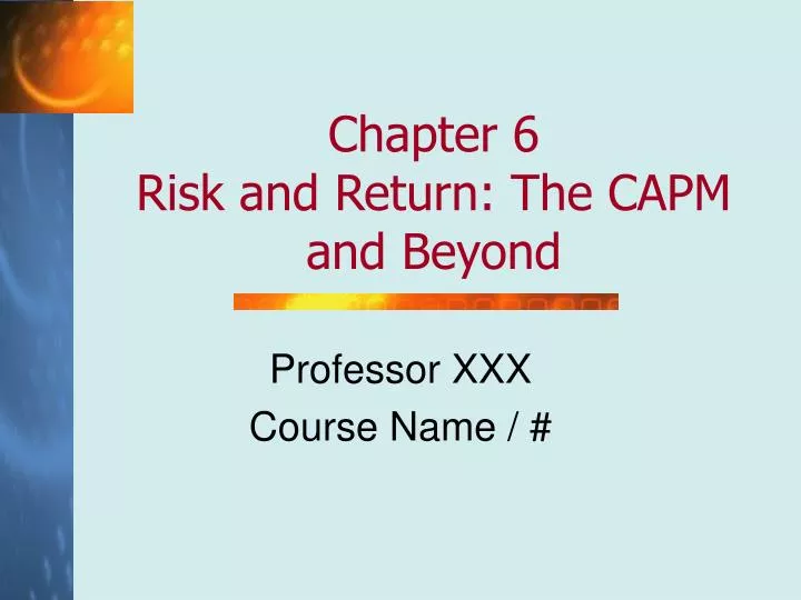 professor xxx course name