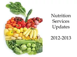 Nutrition Services Updates 2012-2013