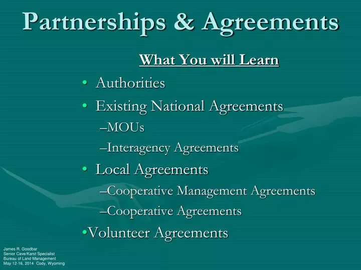 partnerships agreements