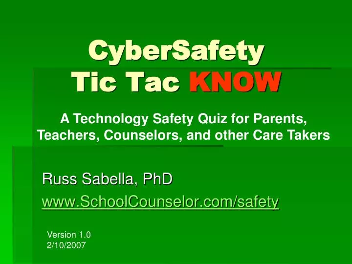 cybersafety tic tac know