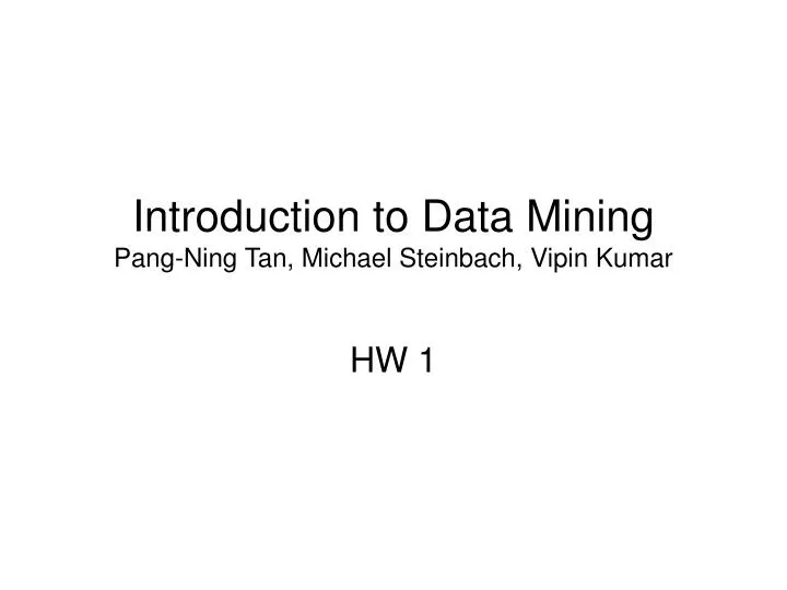 introduction to data mining pang ning tan michael steinbach vipin kumar