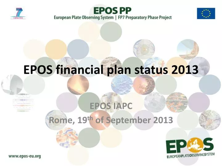 epos financial plan status 2013