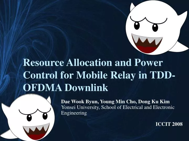 resource allocation and power control for mobile relay in tdd ofdma downlink