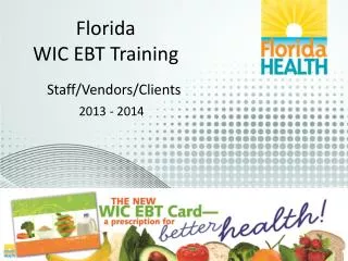 Florida WIC EBT Training