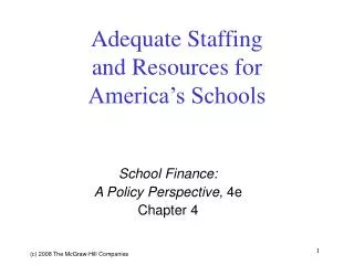 Adequate Staffing and Resources for America’s Schools