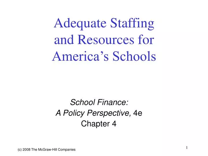adequate staffing and resources for america s schools