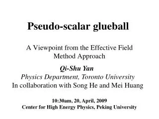 Pseudo-scalar glueball