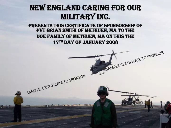 new england caring for our military inc