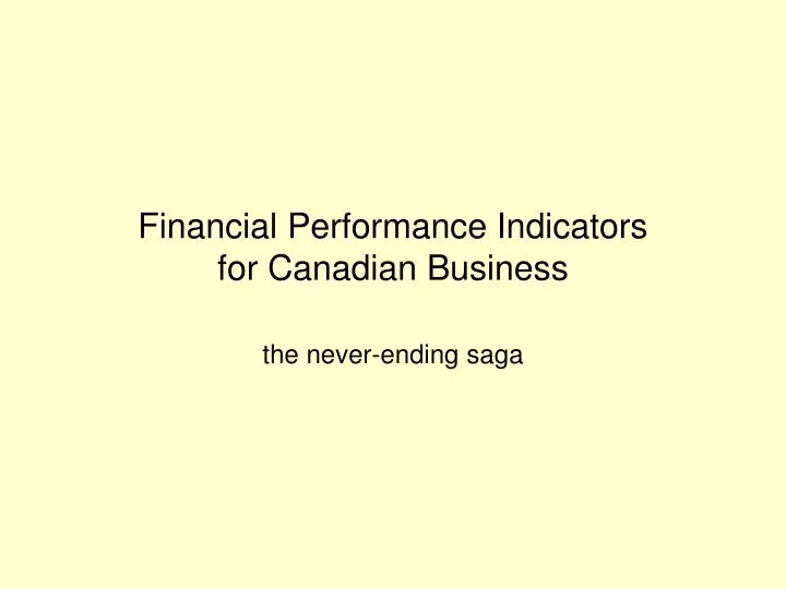 financial performance indicators for canadian business