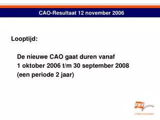 CAO-Resultaat 12 november 2006