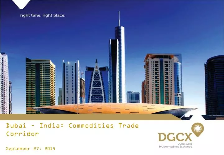 dubai india commodities trade corridor september 27 2014