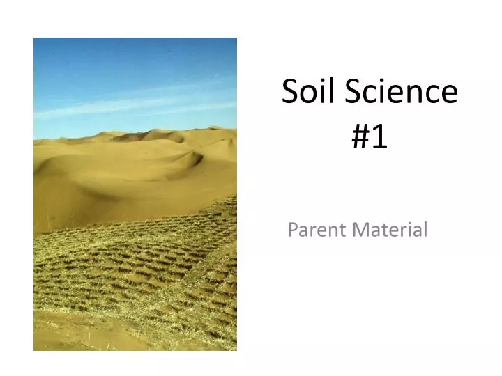 soil science 1