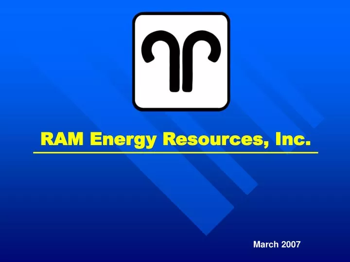 ram energy resources inc