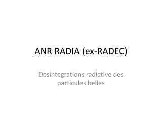 ANR RADIA ( ex-RADEC )