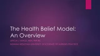 The Health Belief Model: An Overview