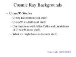Cosmic Ray Backgrounds - slide 1