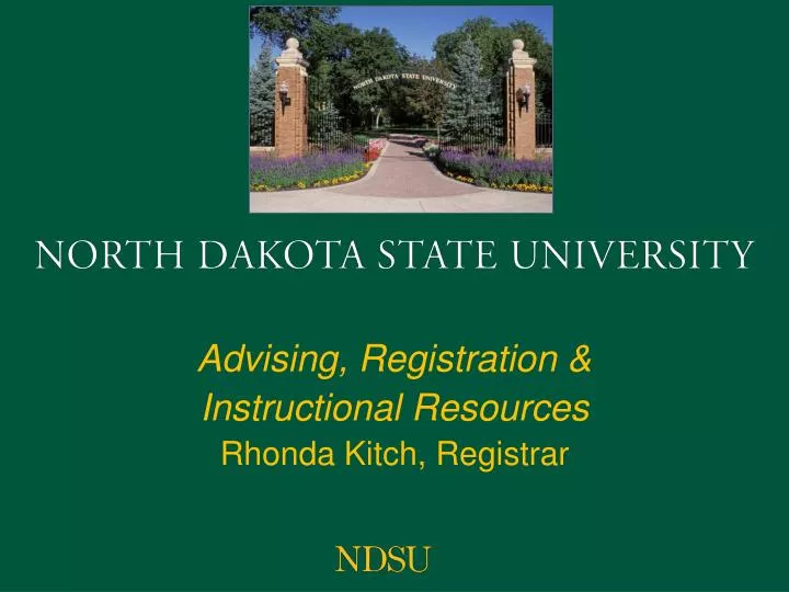 advising registration instructional resources rhonda kitch registrar