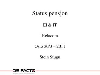 Status pensjon