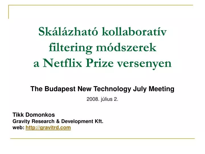 sk l zhat kollaborat v filtering m dszerek a netflix prize versenyen