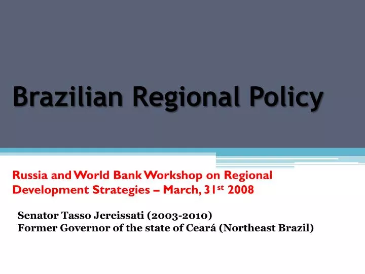 brazilian regional policy