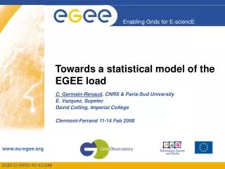 Towards a statistical model of the EGEE load
