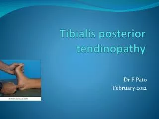 Tibialis posterior tendinopathy