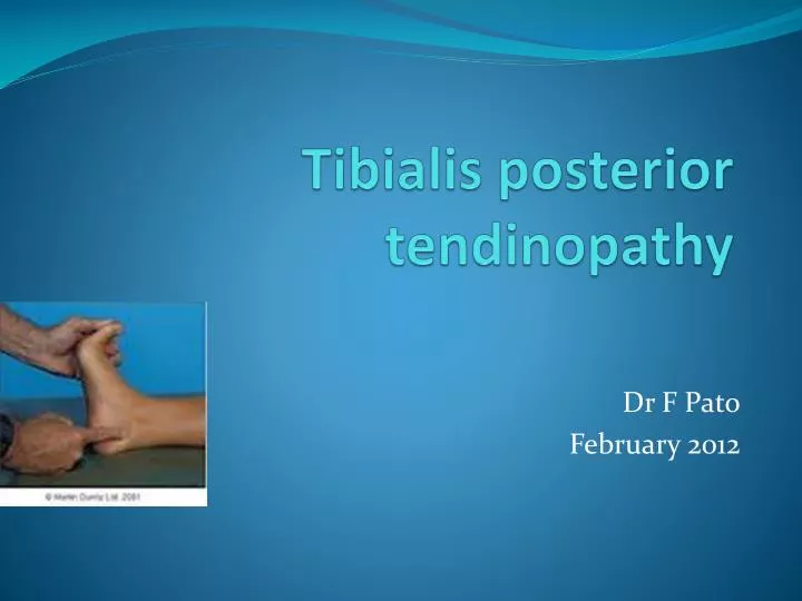 tibialis posterior tendinopathy