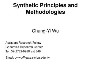Synthetic Principles and Methodologies