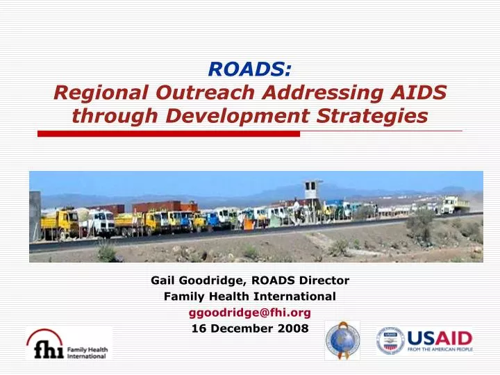 roads regional outreach addressing aids through development strategies