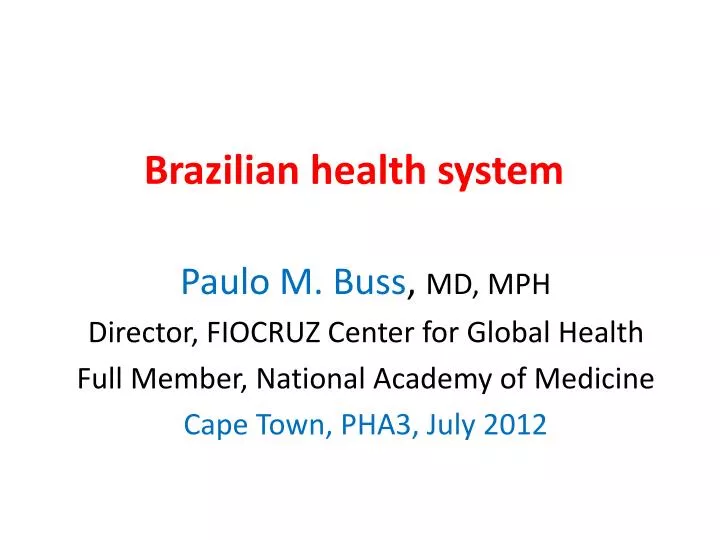 brazilian health system